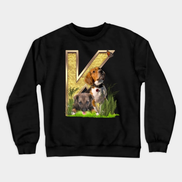 Birthday-Capital Monogram - letter K Crewneck Sweatshirt by Nadine8May